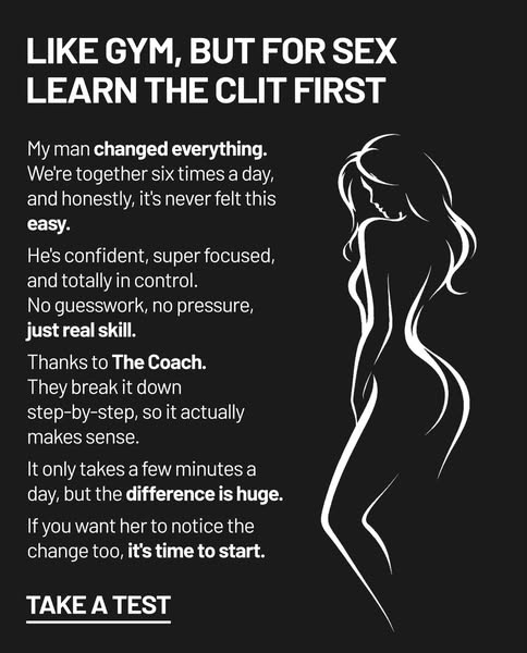 This ad promotes a service called The Coach, which seems to be about improving one's sexual skills, specifically rel