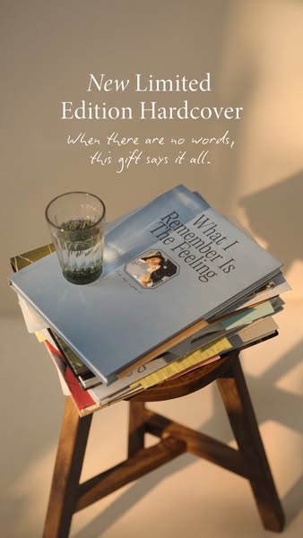 This image ad promotes a new limited edition hardcover book and suggests that it is the perfect gift when there are no w