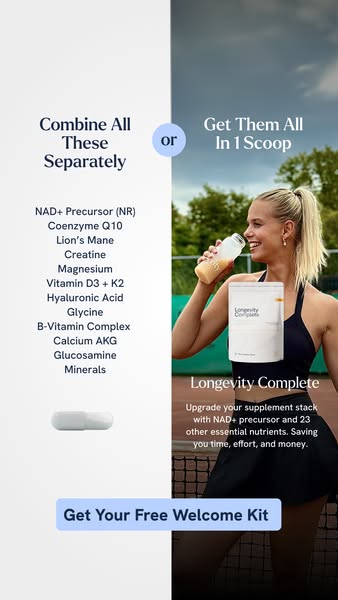 This image ad presents the viewer with a comparison: either take numerous supplements separately, or get them all in a s