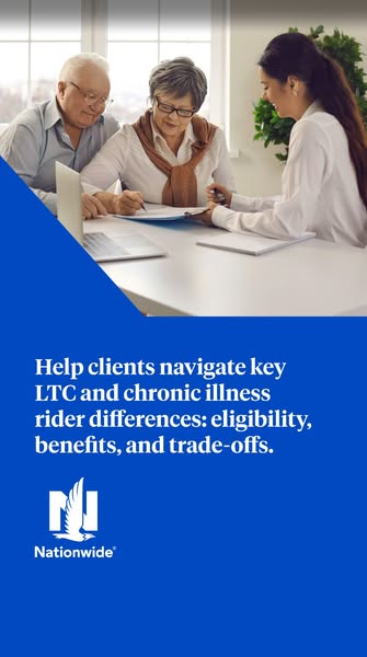 The ad promotes Nationwide insurance services, focusing on assisting clients in understanding the complexities of Long-T