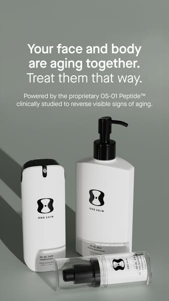 This ad highlights the importance of taking care of the skin on your face and body. It introduces One Skin's proprie