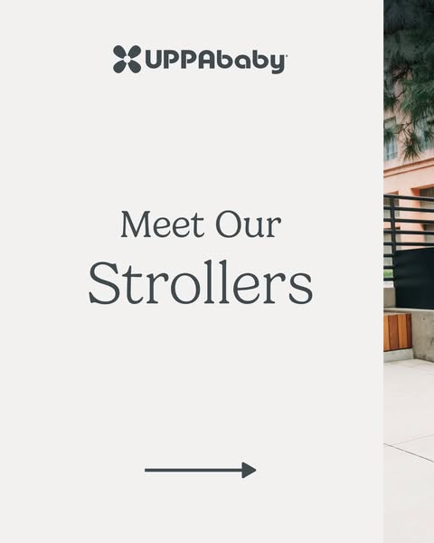 This image ad welcomes the viewer to meet UPPAbaby strollers and features the brand's logo.
