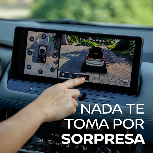 This ad highlights the Intelligent Around View Monitor feature of the advertised car, showcasing how it helps drivers be