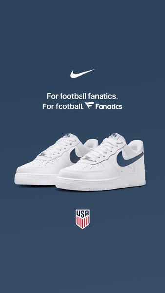 An image ad featuring Nike shoes, geared toward football fanatics.