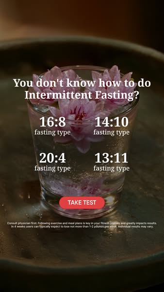 The ad highlights the confusion some people have about intermittent fasting and simplifies it by offering a test. The vi