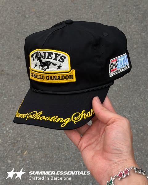 This image ad showcases a black baseball cap. The ad highlights the quality of the hat and emphasizes that it is crafted