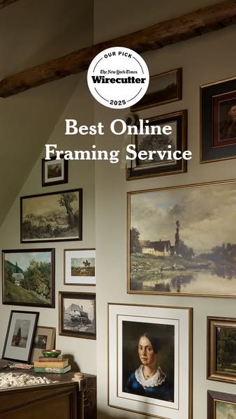 This ad promotes an online framing service, highlighting its recognition as the 'Best Online Framing Service' by