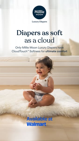 Millie Moon Luxury Diapers ad