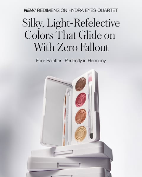 This ad promotes the new Redimension Hydra Eyes Quartet. The ad highlights the silky, light-reflective colors that glide