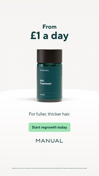 This ad for MANUAL hair treatment highlights the affordability of the product and encourages users to start their hair r