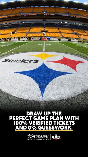 This ad promotes Ticketmaster as a source for verified tickets with no guesswork involved. The ad uses a stadium shot of