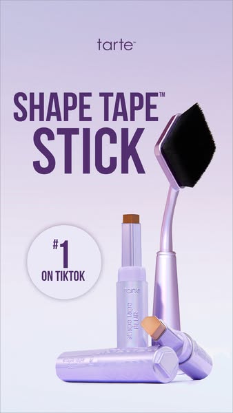 This ad showcases Tarte's Shape Tape Stick, highlighting its popularity on TikTok. It positions the product alongsid