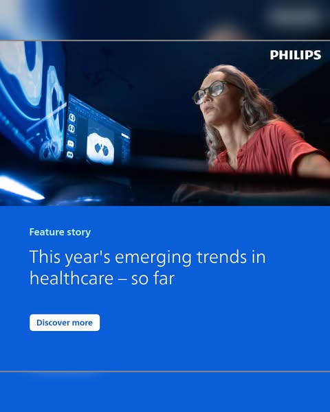 This ad is promoting a feature story on this year's emerging trends in healthcare.