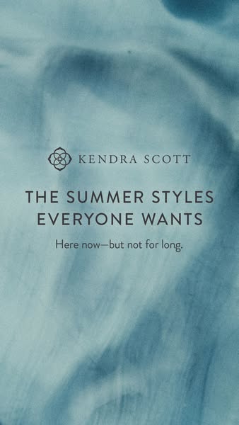 This image ad from Kendra Scott promotes their summer styles, noting that the promotion is happening now, but not for lo