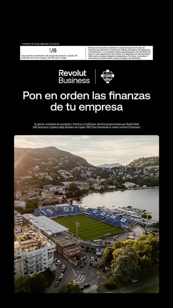This ad promotes Revolut Business, an app designed to help businesses organize their finances. The ad features a scenic 