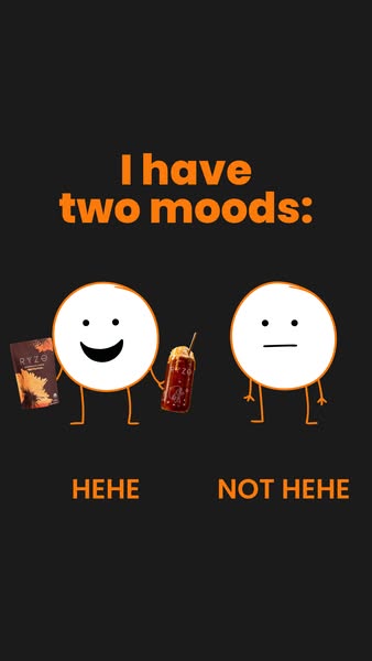 This image ad uses a meme-like approach, depicting two cartoon circles with different facial expressions to represent tw