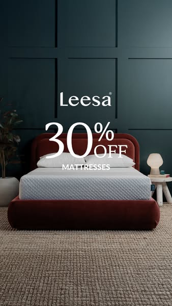 This image ad promotes Leesa mattresses and is currently offering 30% off.