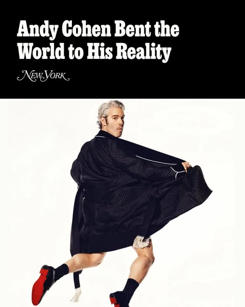 This image ad features Andy Cohen, with the headline "Andy Cohen Bent the World to His Reality," seemingly pro
