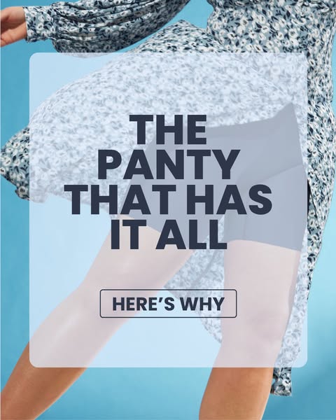 This ad showcases underwear designed to provide full coverage and a smooth fit, ensuring a confident and flattering silh