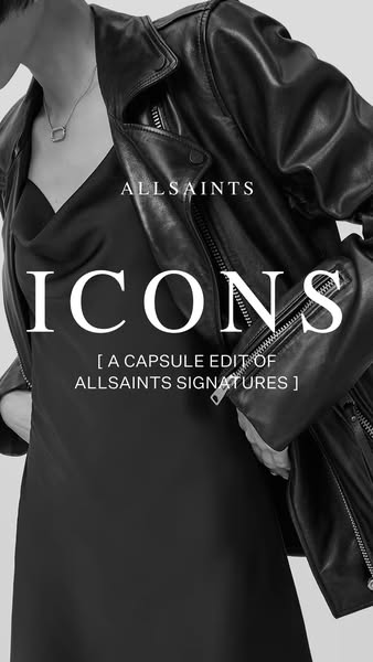 This is an ad for ALLSAINTS' capsule collection of signatures.