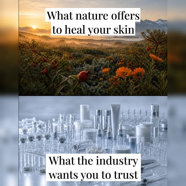 This ad compares the benefits of nature to the products of the beauty industry. The ad wants the user to trust nature to