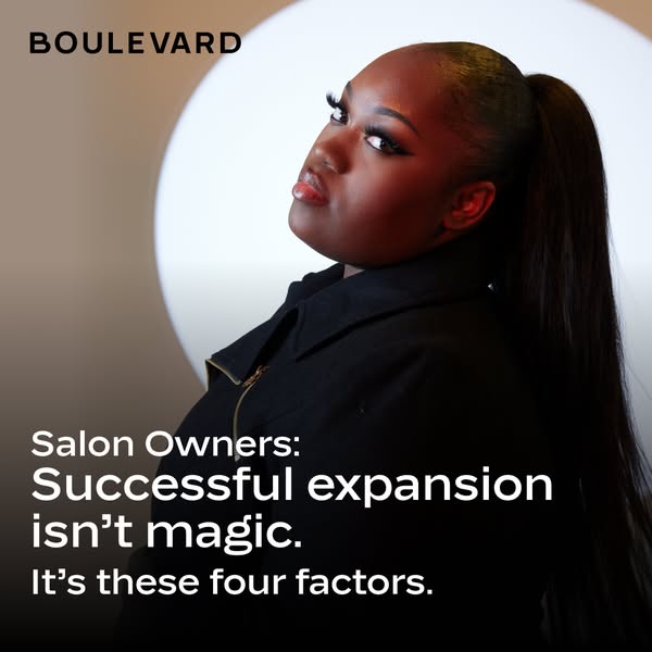 This image ad for Boulevard targets salon owners and highlights the four key factors that contribute to successful busin