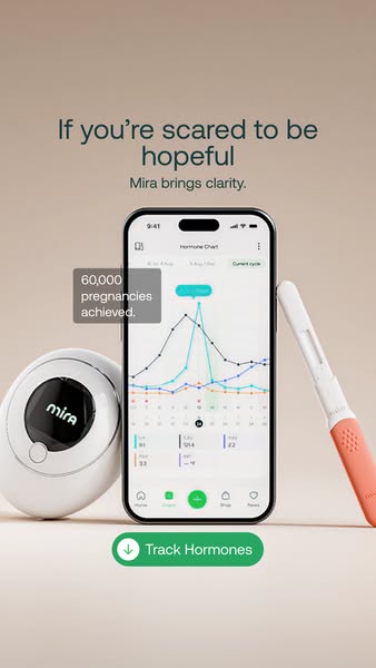 This image ad promotes Mira, a product designed to provide clarity for individuals navigating the complexities of fertil