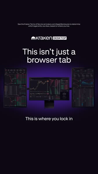 This ad is for Kraken Desktop and highlights that it is more than just a browser tab.
