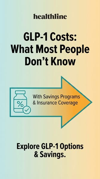 This ad from Healthline addresses the cost concerns of GLP-1 medications by highlighting the potential for savings throu