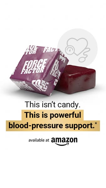 An advertisement for Force Factor that claims the product is "powerful blood-pressure support" and is availabl