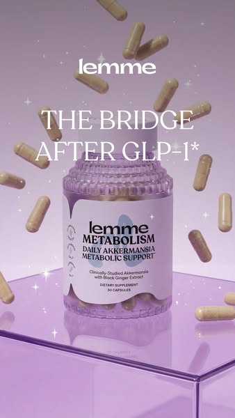 This image ad for Lemme Metabolism highlights the product's formulation and role in supporting metabolic function, s
