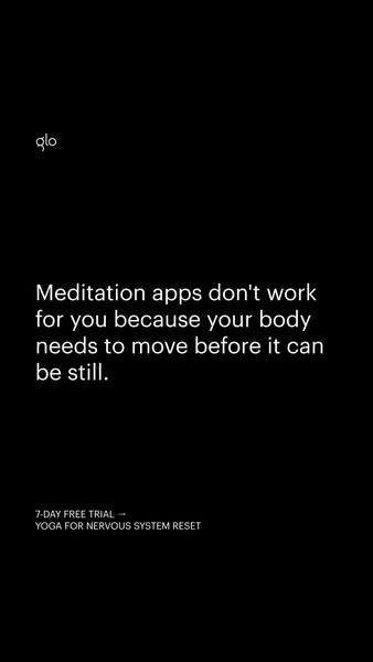 This ad uses a text-based format to highlight the idea that traditional meditation may not be effective for everyone, pa