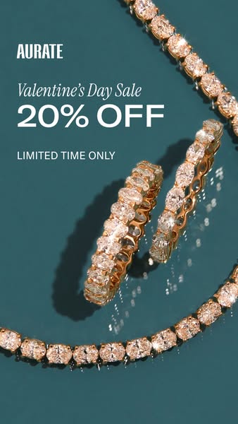 Aurate ad for Valentine's Day sale
