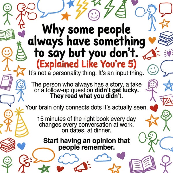 This ad uses a childlike drawing style and conversational copy to encourage viewers to read more in order to have more c