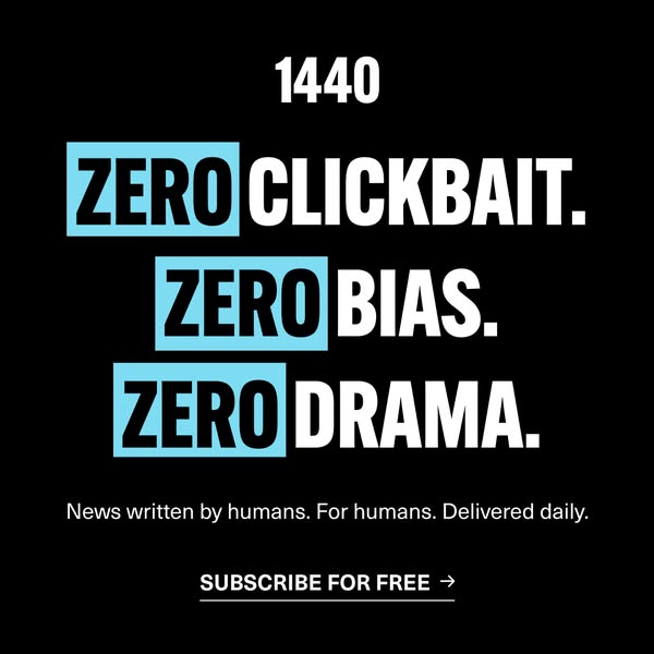 This ad for 1440 focuses on pitching itself as a news source that values truth, impartiality, and lack of sensationalism