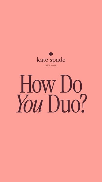This ad promotes the Kate Spade brand. The ad uses an image with a salmon-colored background and uses a question to enga