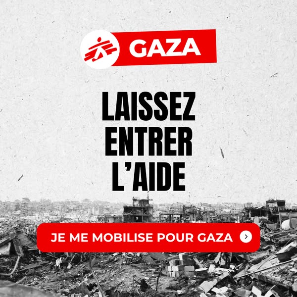 This ad is intended to raise awareness for Gaza and provide a direct call to action for donations.