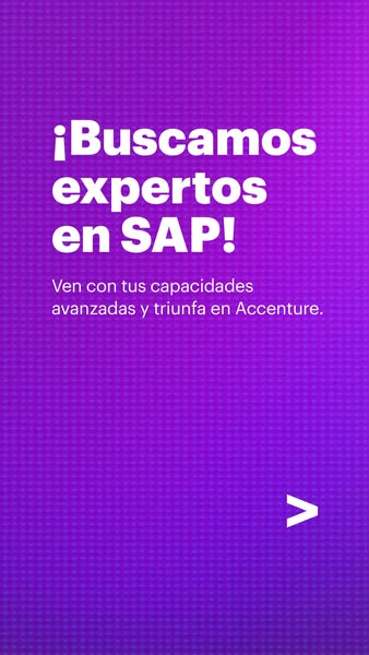 This ad is for Accenture. It's promoting roles for experts in SAP and encourages them to bring their advanced skills