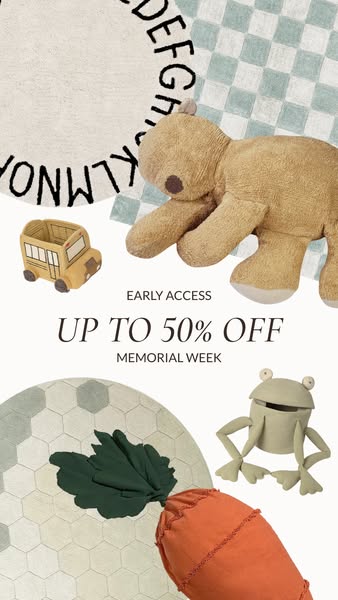 This ad features a variety of children's products on sale for Memorial Day. The product selection includes plush, so