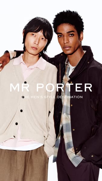 This ad features two men in clothing sold by Mr Porter. The ad is designed to promote Mr Porter as the men's style d