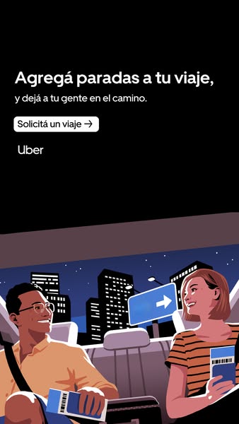 This image ad showcases Uber's feature allowing riders to add multiple stops to their journey, emphasizing convenien