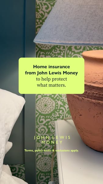 This ad promotes home insurance from John Lewis Money.