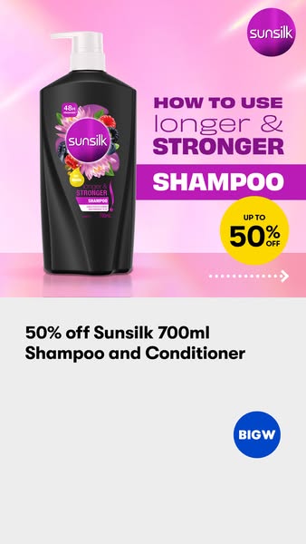 This image ad promotes Sunsilk shampoo and conditioner, highlighting that the products can help to achieve longer and st