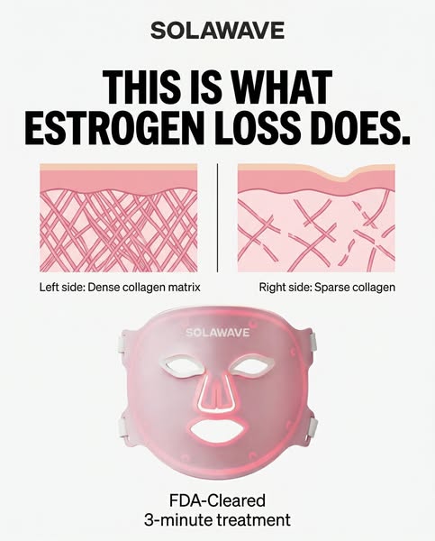 This Solawave ad highlights the brand's FDA-cleared 3-minute treatment and its efficacy in improving skin conditions