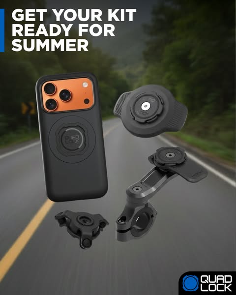 This ad showcases Quad Lock's product, designed for phones, with a focus on mounts that are used for outdoor summer 