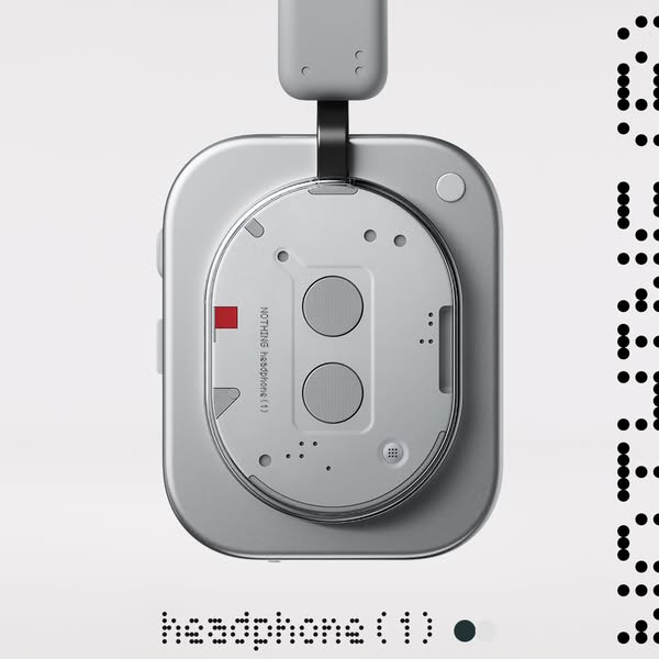This ad features the Nothing brand's headphone (1). The camera zooms in to show the product's internal mechanics