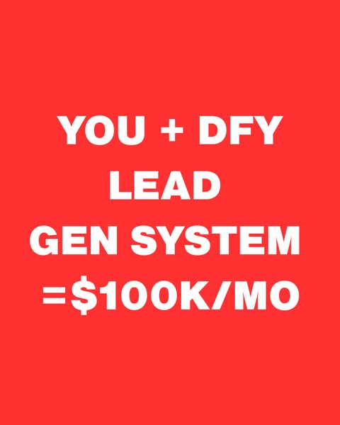 This ad promotes a lead generation system that claims to generate $100,000 per month.