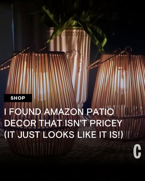 This image ad showcases affordable Amazon patio decor, highlighting the stylish appearance without the high price tag. T