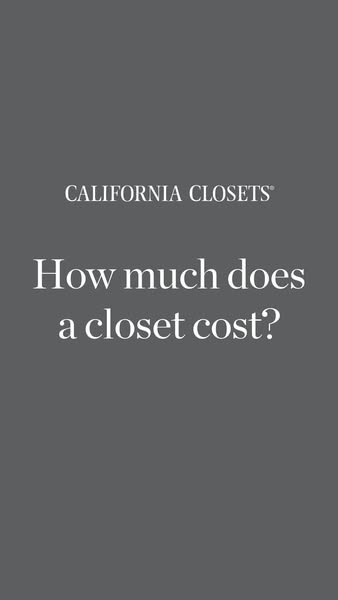 This ad is designed to pique the interest of potential customers by posing a question about the cost of a closet, aiming