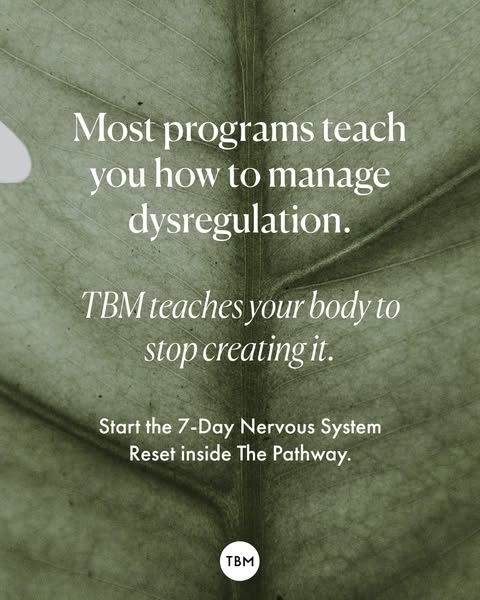 This image ad uses a high-level contrast between traditional solutions for dysregulation and The Pathway's approach 